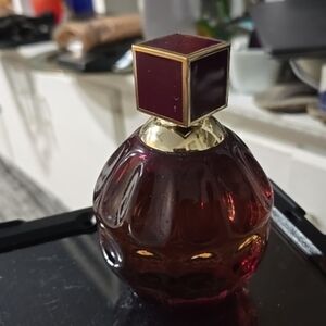 Jimmy Choo Fever Elegant Burgundy and Gold Perfume Bottle. Y